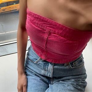 NWT Zara Denim Crop Top